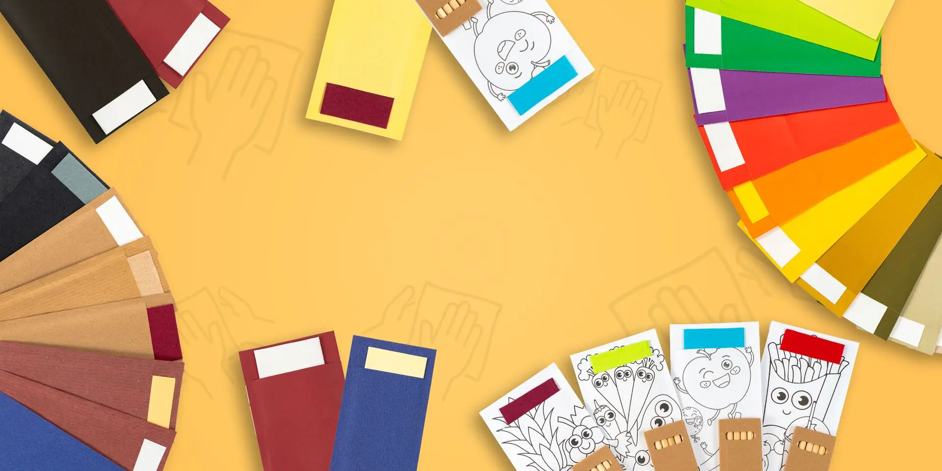 Serviettes et emballages personnalisés en couleurs