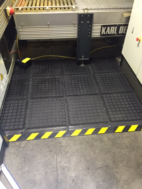 Tapis anti-fatigue Hog Heaven Linkable Yellow milieu du tapis 915 x 1111 mm