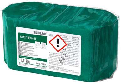 Ecolab Apex Rinse – Agent de rinçage solide haute performance 2x1.1kg