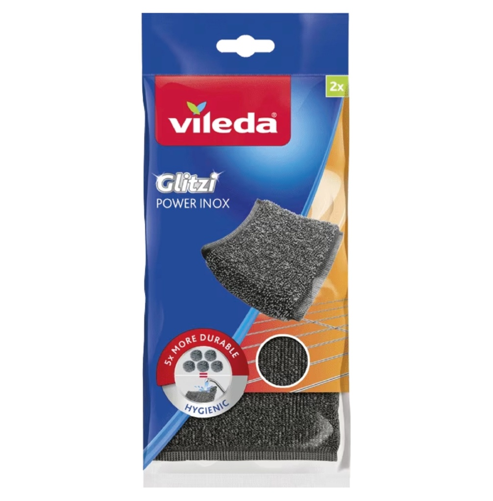 Glitzi Power Inox Vileda L'éponge en métal
