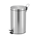 Poubelle à pédale Inox mat 12L