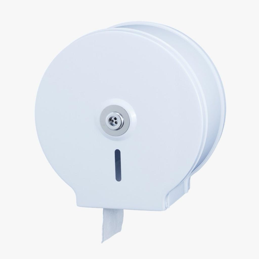 Distributeur rouleau papier toilette Mini Jumbo acier blanc