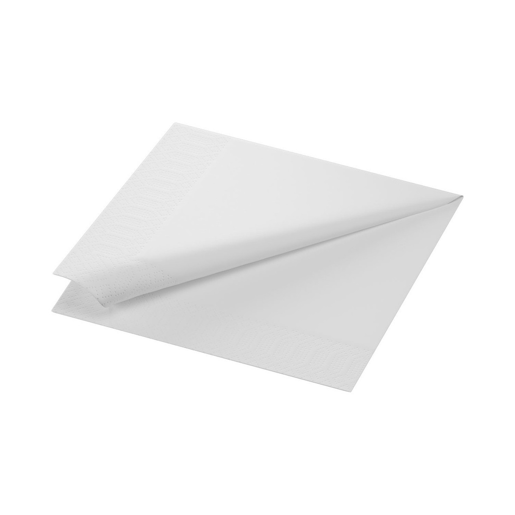 [5322] Serviette 3 plis 1/4 pli 40x40cm papier blanc