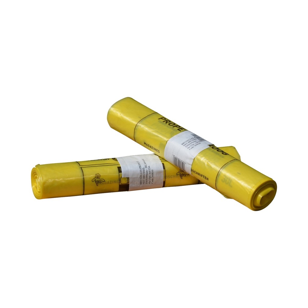 [6027] Bin bag 50x73cm 30mic Brussels yellow 30L