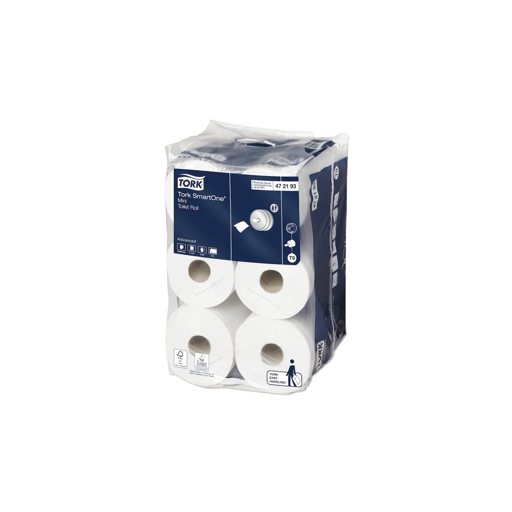 Papier toilette mini Smartone recyclé 2 plis 12x112m T472193 T9