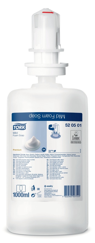 Savon Mousse Tork Mild (T 520501) S4 1L