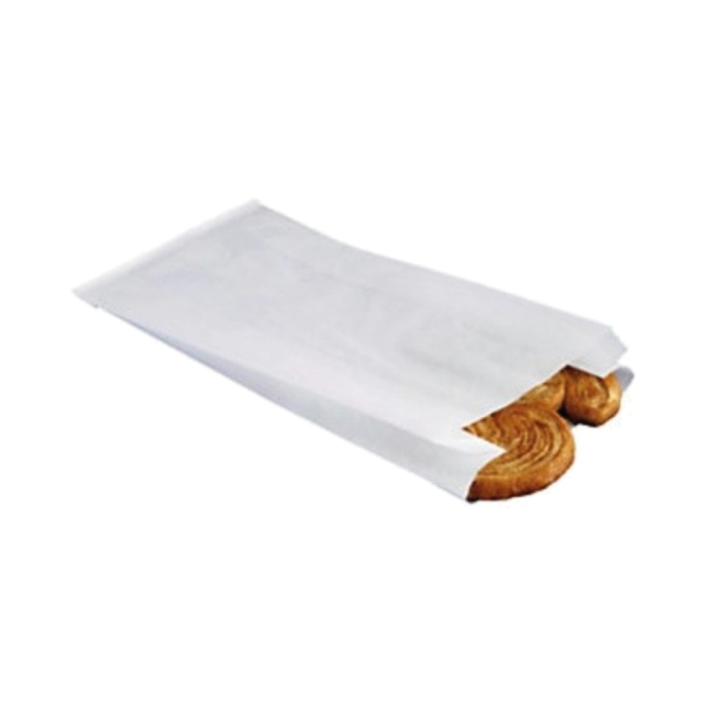 [54502] Papieren zak wit 6P 16x9x34cm 97Pcs/Kg