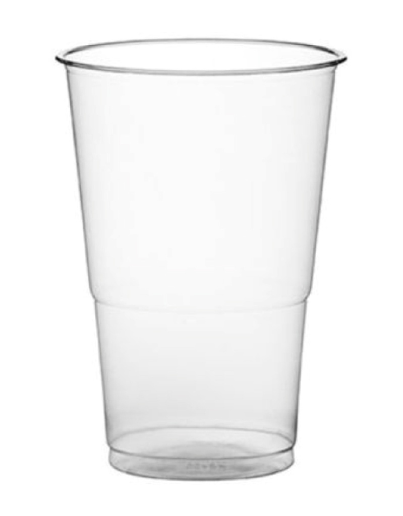 Beker 400cc 84mm PP transparant 