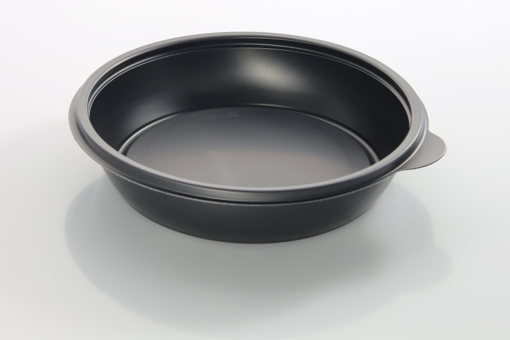 Schwarzer runder Teller Sabert Hotpack HOT77124 19X4cm 750ML 