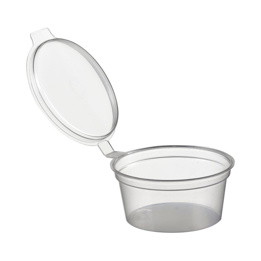 Pots à Sauce 30cc 1oz PP transparent avec couvercle fixe