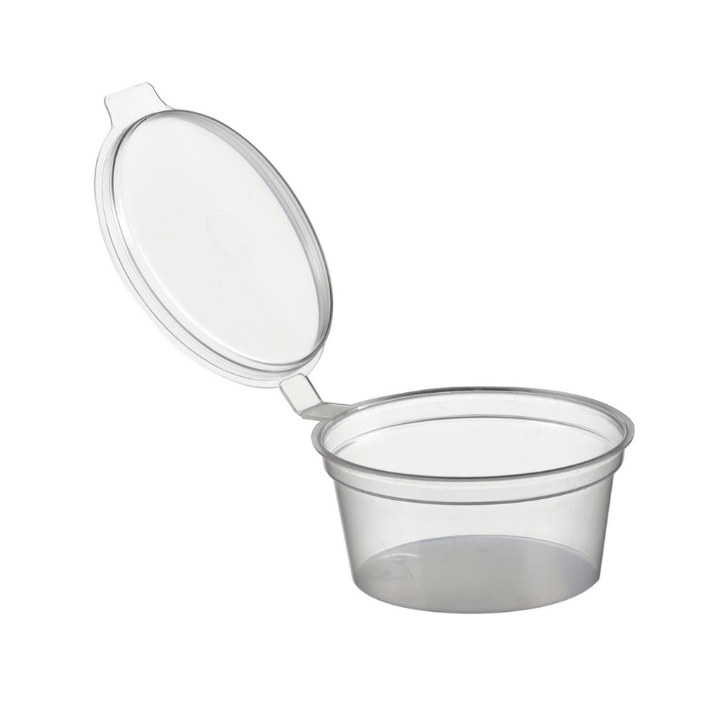 Pots à Sauce 30cc 1oz PP transparent avec couvercle fixe