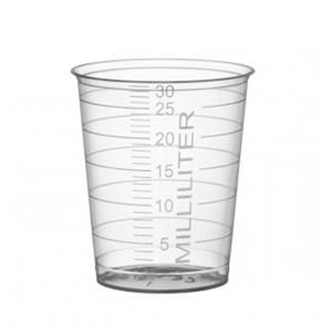 Medizinbecher 30cc transparent 60x80 
