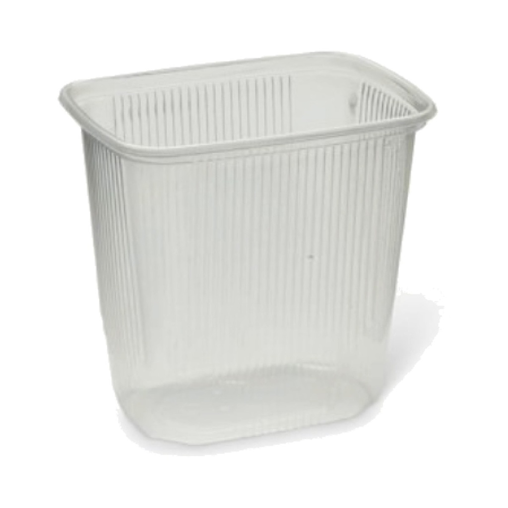 Barquette rectangle PS transparent 500cc 108x82x95mm