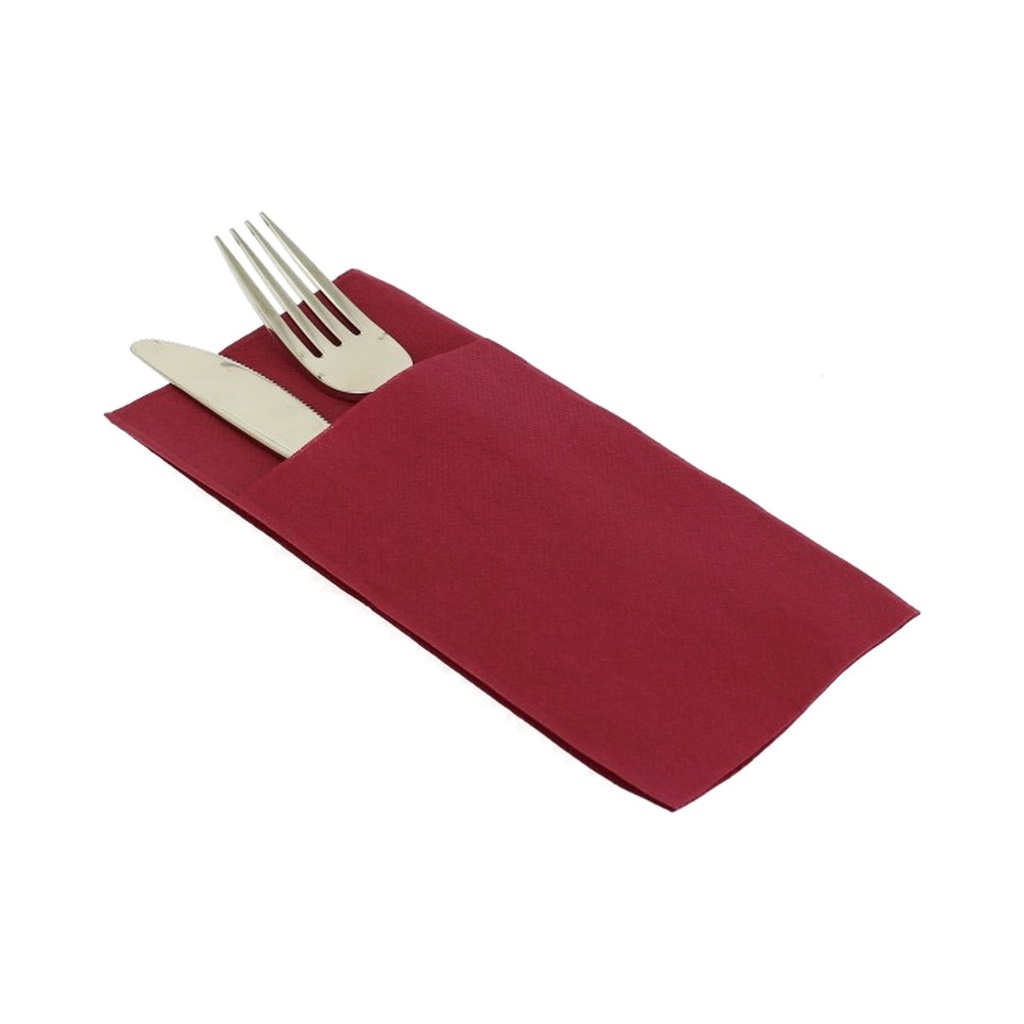 [5330] Serviette Airlaid 40x40cm Kangourou Bordeaux