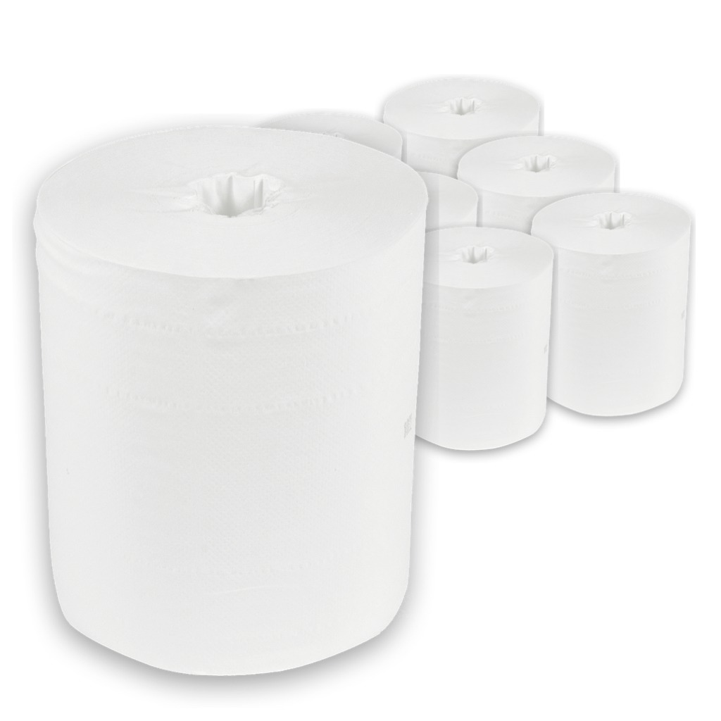 Rouleau essuie-tout MIDI sans mandrin cellulose 2 plis 20cm 6x164m