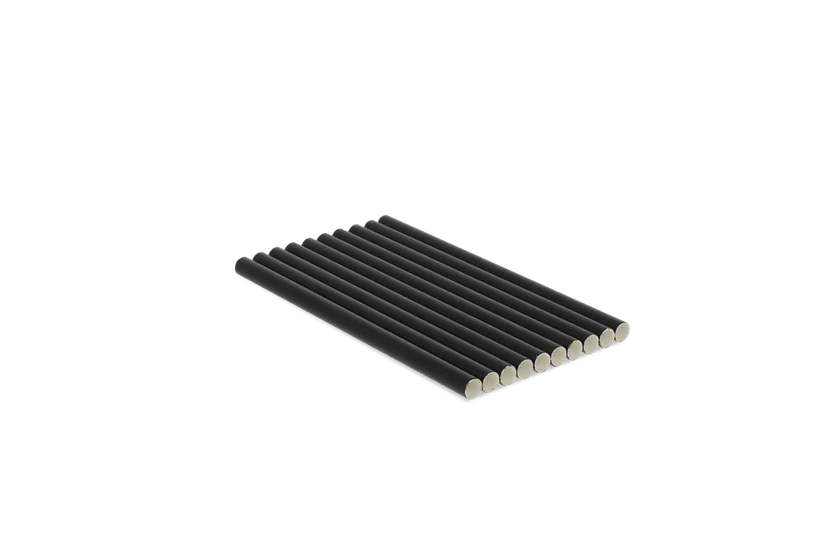 Rieten Zwart Papier 8x150mm 