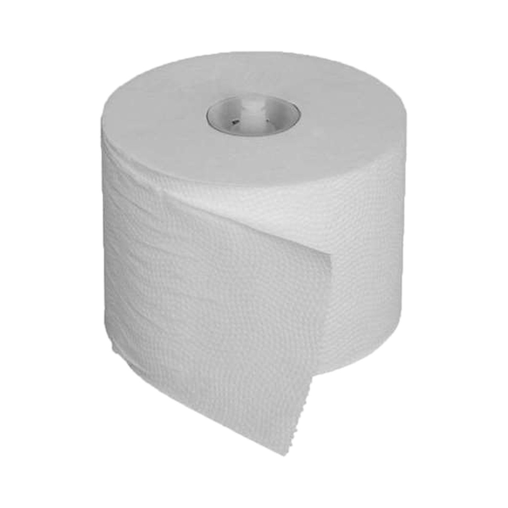 Papier toilette avec bouchon cellulose 2 plis 869 coupons 100m T100