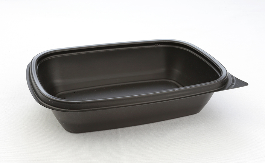 Ravier rectangle noir Sabert Hotpack HOT7A116 20X13X5cm 500ML