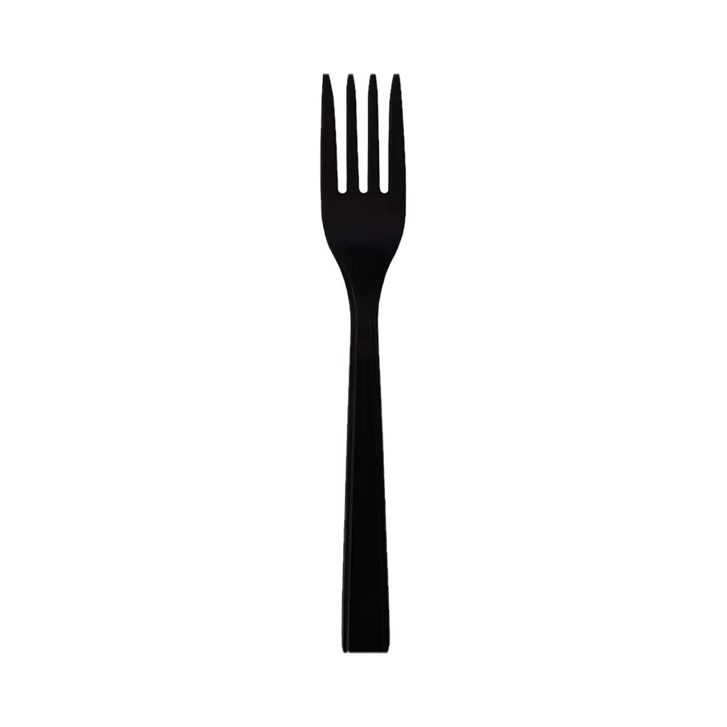 [66206] Fourchettes noir Réutilisable PP 18cm 20x50P