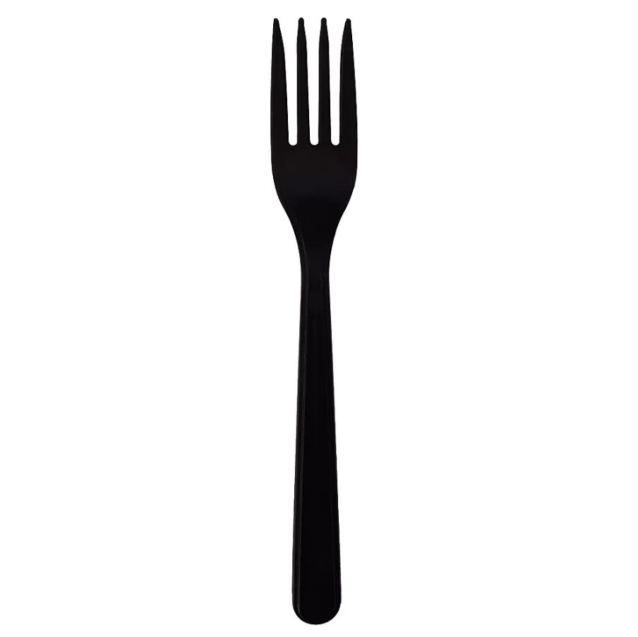 Fourchettes noir Réutilisable PP 18cm 20x50P
