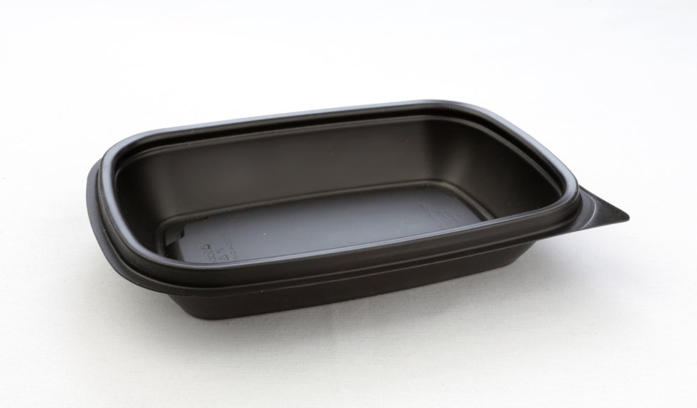 Ravier rectangle noir Sabert Hotpack HOT7A112 20X13X4cm 375ML