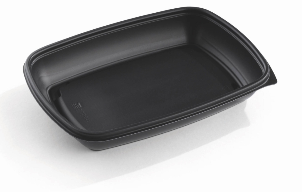 Ravier rectangle noir Sabert Hotpack HOT71146 28X20X4cm 1350ML