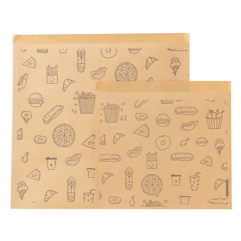 Papier ingraissable 30x40cm feuilles de hamburger kraft