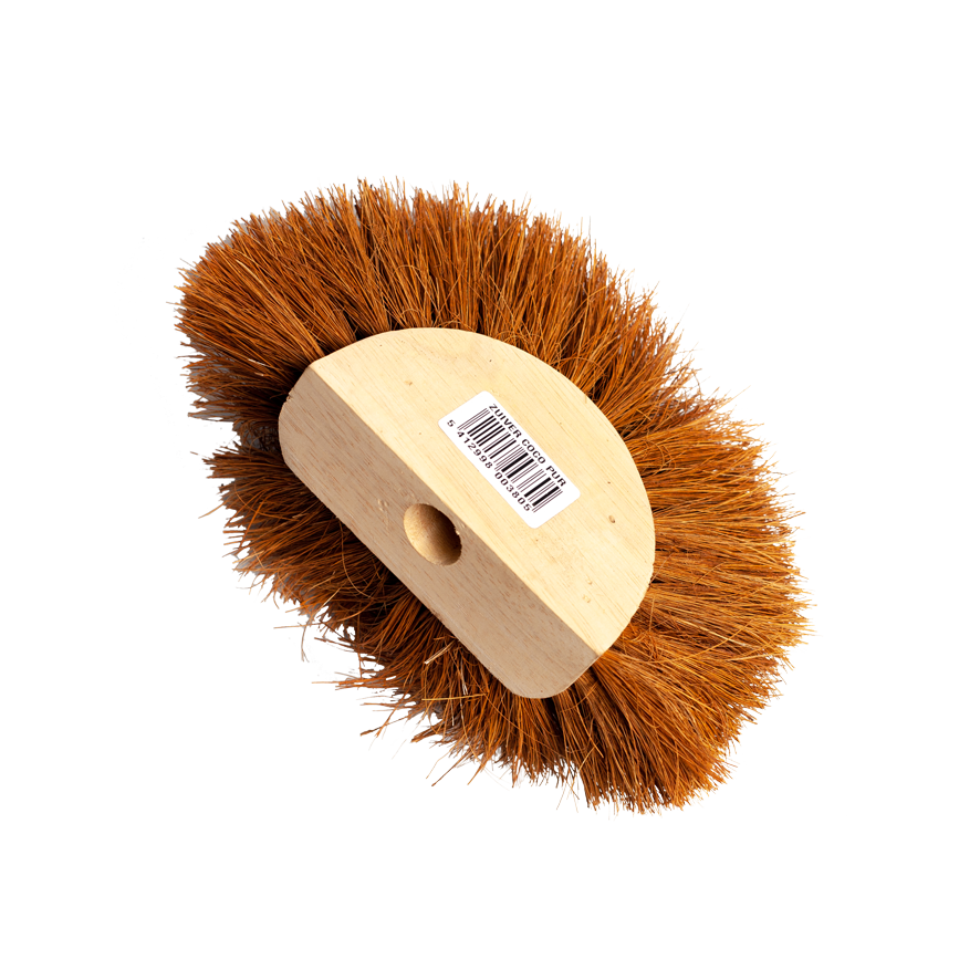 BroSse wolf head in the shape of a half-moon with coconut fibers 