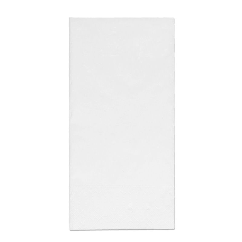Serviette 2 plis 1/8 pli 33x33cm papier blanc