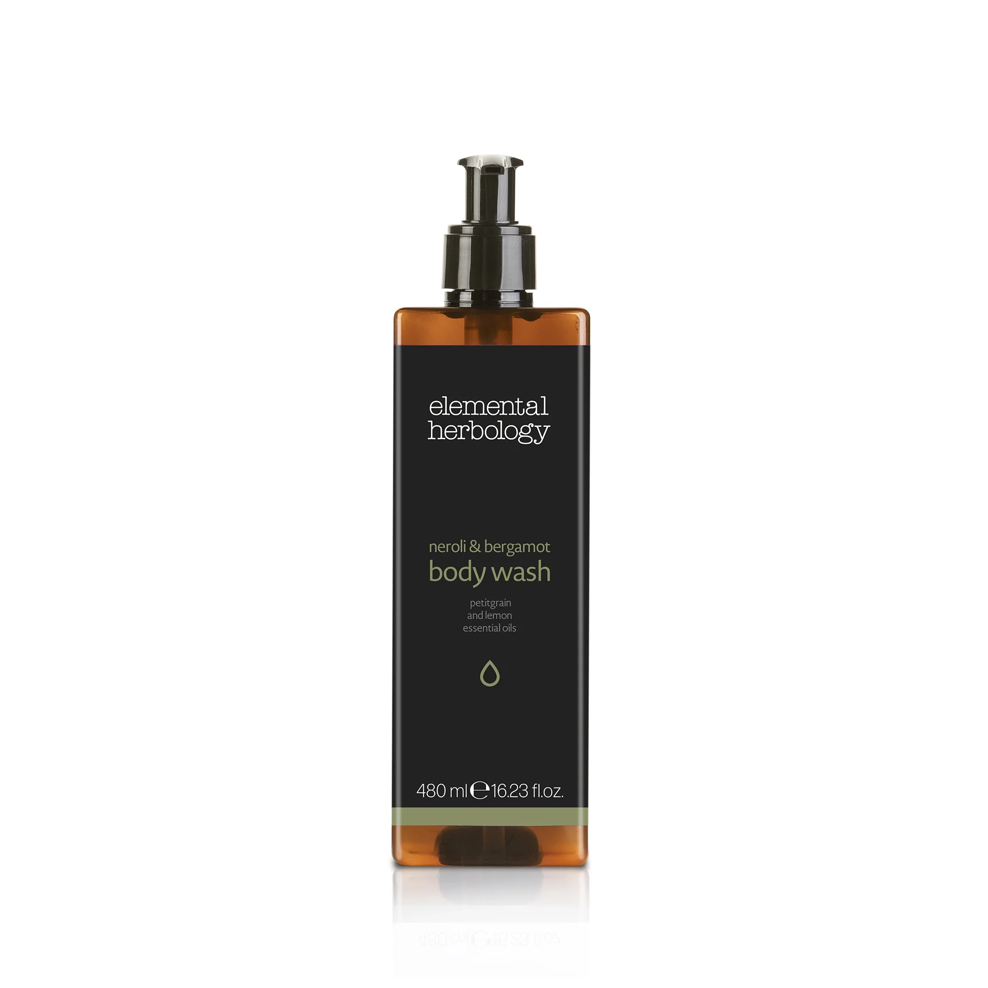 Duschgel Neroli & Bergamotte nachfüllbare Flasche Elemental Herbology 480ml 