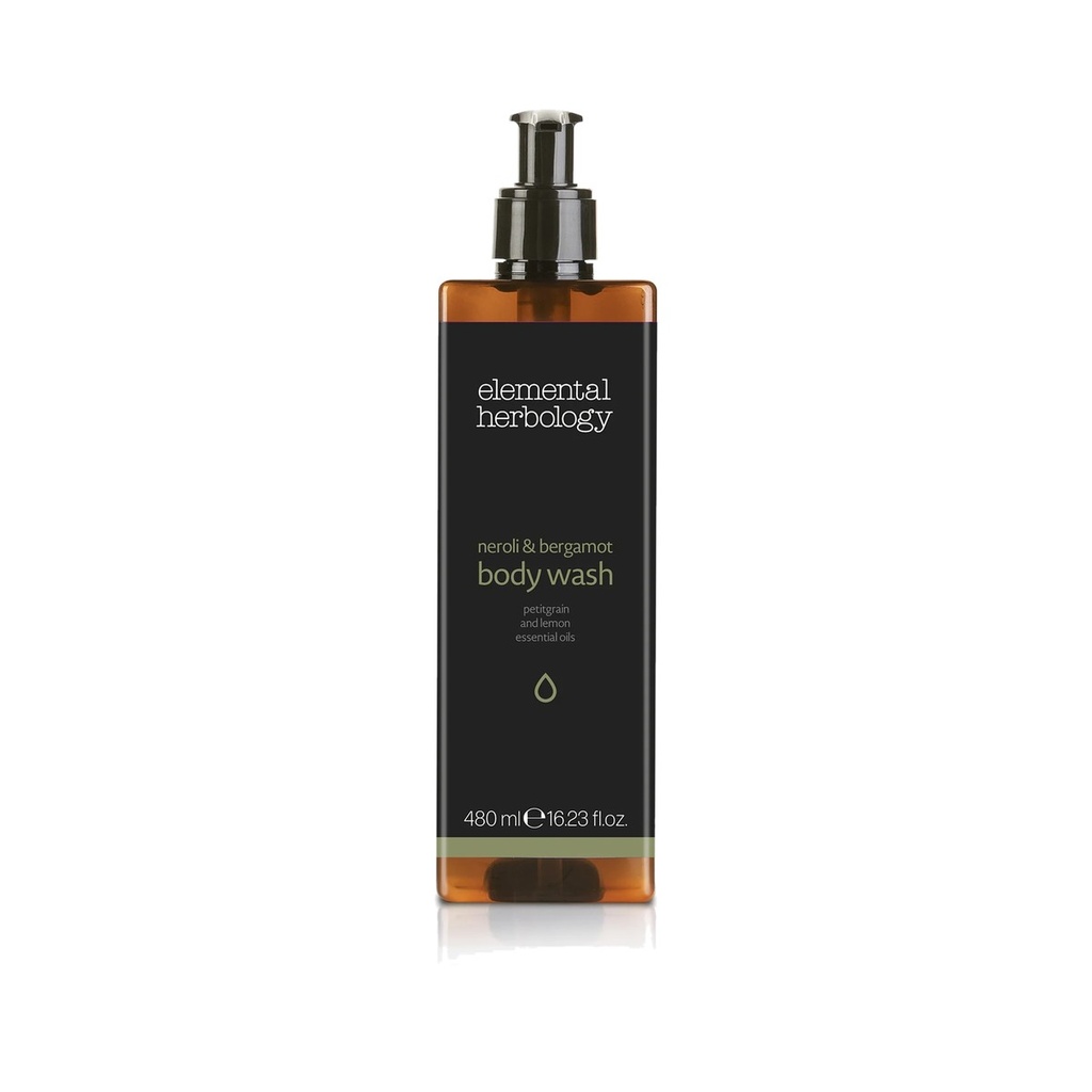 Gel douche Neroli & Bergamot flacon rechargeable Elemental Herbology 480ml