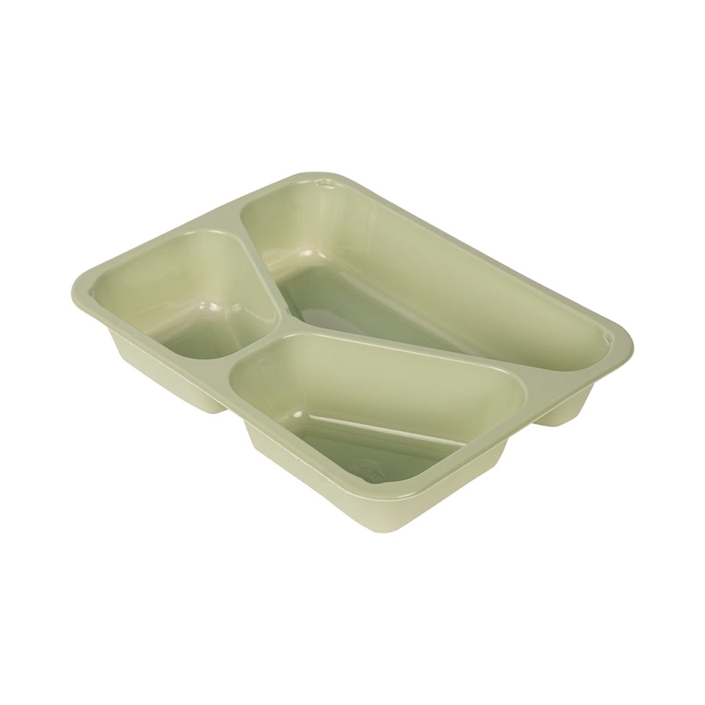 Barquette menu 3 compartiment PET recyclé Duniform 225x175x43mm 525/275/205ml