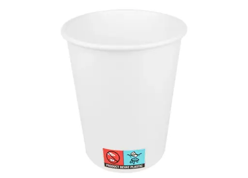 [1405] BekerkarOp wit 240cc 8oz Individueel verpakt 