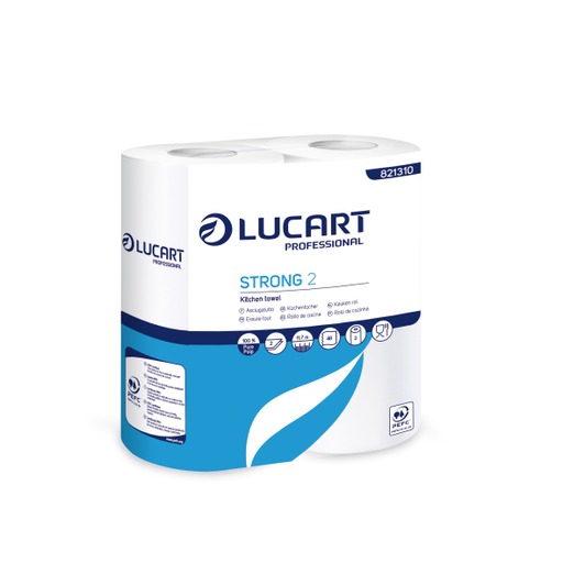 [4340] Rol keukenpapier Lucart cellulose 2-laags 23cm 24x11,7m 