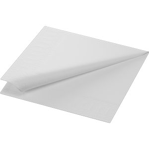 [5301] Serviette 1 plis 1/4 pli 33x33cm papier blanc