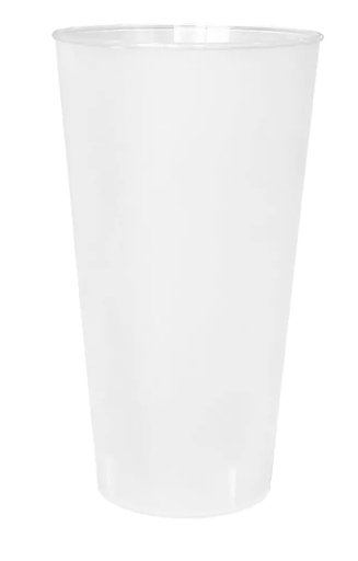 [65513] Frosted beker 470cc herbruikbaar PP 8x25 