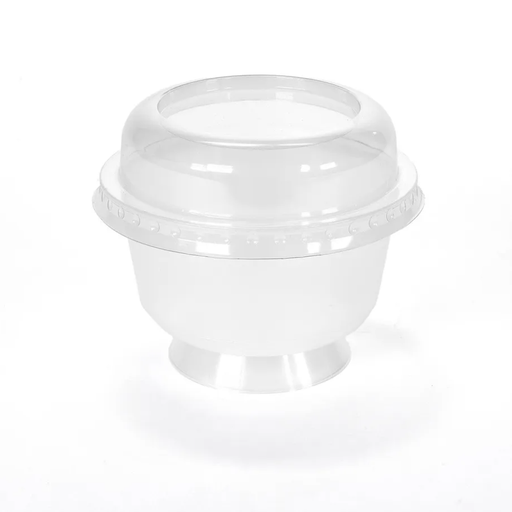 [66540] Dessert jars on foot PP 150ml Ø95mm Transparent 
