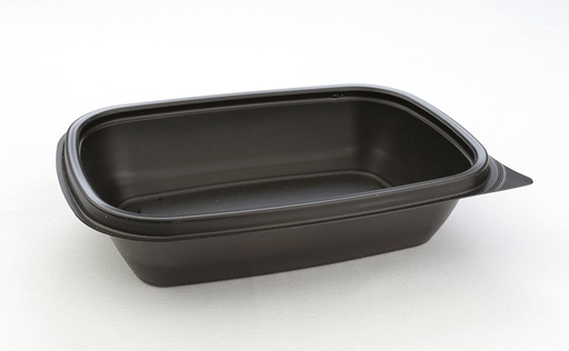 [66341] Ravier rectangle noir Sabert Hotpack HOT7A116 20X13X5cm 500ML