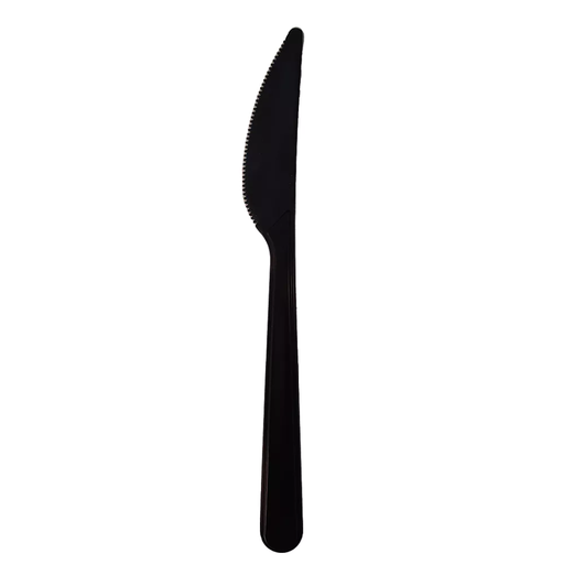 [66204] Zwart mes Herbruikbaar PP 18cm 20x50p