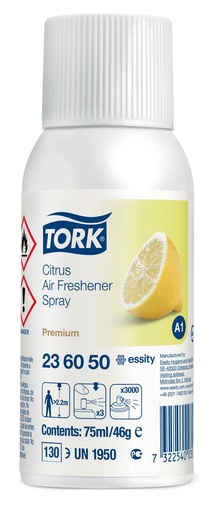 Recharge parfum pour Tork Aérosol Désodorisant A1 12x75ml