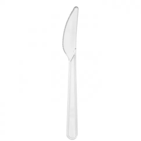 [66199] Transparent knife Reusable PS 18cm 20x50p 