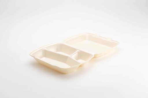 [66718] Menu box 3 compartments IP4/HP4 XPS champagne 245x210x72mm 