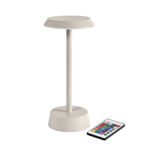[6109] Table lamp Duni LED Nour Taupe 11.9x26.3cm 
