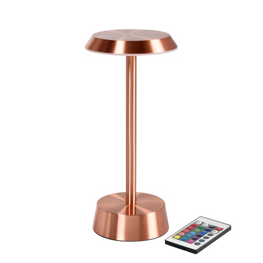 [6114] Table lamp Duni LED Nour Rose Gold 11.9x26.3cm 