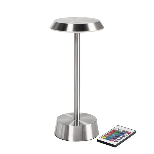 [6115] Table lamp Duni LED Nour Silver 11.9x26.3cm 