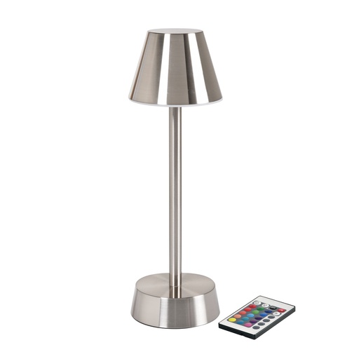[6113] Tischlampe Duni LED Zelda Silber 10,3x32cm 