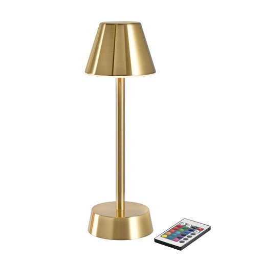 [6107] Duni LED table lamp Zelda Brass 10.9x33cm 