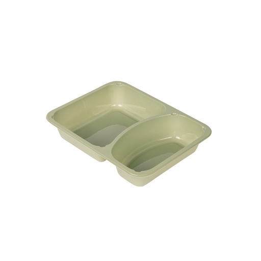 [66748] Duniform gerecyclede PET 2 compartimenten menutray 225x175x43mm 424/656ml 
